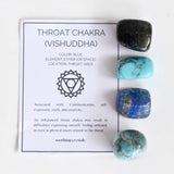 Throat Chakra Gift Set | Healing Crystals | Reiki Kit: SET2 (Tumbles+ Bracelet)