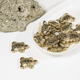 Gold Pyrite Turtle Figurine | Crystal Animal | Bulk Beads: 1Pcs