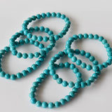 Healing Bracelet | Turquoise Howlite | Beaded Gemstone: 4mm