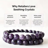 Healing Bracelet | Selenite | Beaded Gemstone Bracelet: 6mm