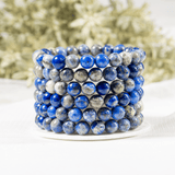 Crystal Bracelet | Lapis Lazuli | Beaded Bracelet: 6mm