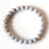 Healing Bracelet | Angelite Bracelet | Gemstone Bracelet: 4mm