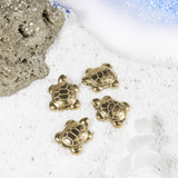 Gold Pyrite Turtle Figurine | Crystal Animal | Bulk Beads: 1Pcs