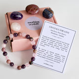 LOVE Crystal Gift Set | Love Crystals | Heart Chakra Kit: SET2 (Tumbles+ Bracelet)