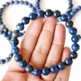 Crystal Bracelet | Lapis Lazuli | Beaded Bracelet: 6mm