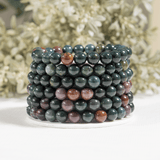 Round Beads Bracelets | Crystal Jewelry | Chakra Bracelet: Howlite / 6mm