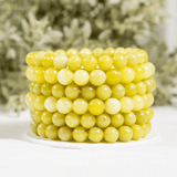 Round Beads Bracelets | Crystal Jewelry | Chakra Bracelet: Howlite / 6mm