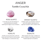 Anger Relief Crystal Set | Tumbled Stones | Gem Bracelet: SET1 (Tumbles)