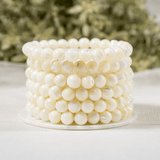 Round Beads Bracelets | Crystal Jewelry | Chakra Bracelet: Howlite / 6mm