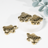 Gold Pyrite Turtle Figurine | Crystal Animal | Bulk Beads: 1Pcs