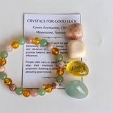 Good Luck Crystal Gift Set | Tumbled Stones | Gem Bracelet: SET1 (Tumbles)
