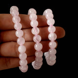Healing Bracelet | Rose Quartz | Gemstone Beaded Bracelet: 6mm