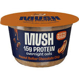 Mush Protein Peanut Butter Chocolate Chip Overnight Oats