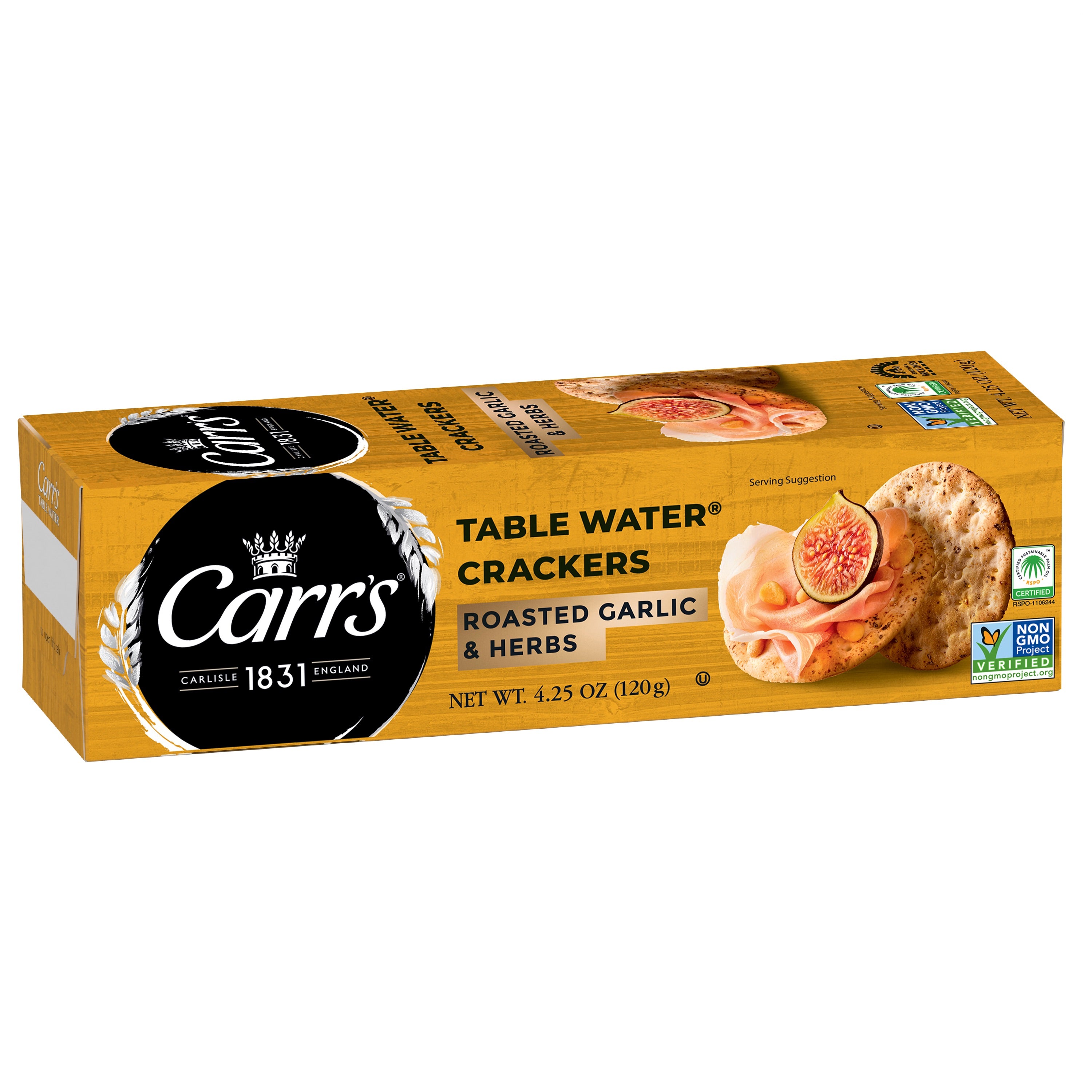 Carr's- Roasted Garlic and Herb Table Water Crackers 4.25oz