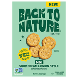Back To Nature Mini Sour Cream & Onion Style Crackers 5oz