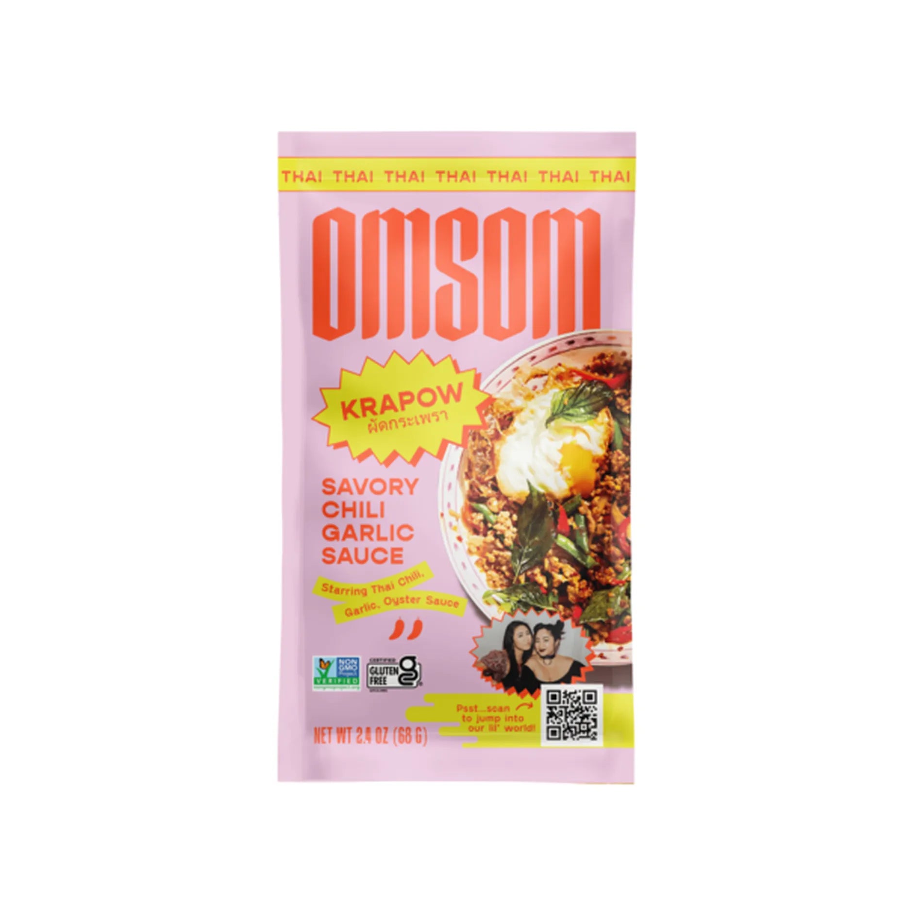 Omsom- Thai Krapow- Savory Chili Garlic Sauce 2.4 oz