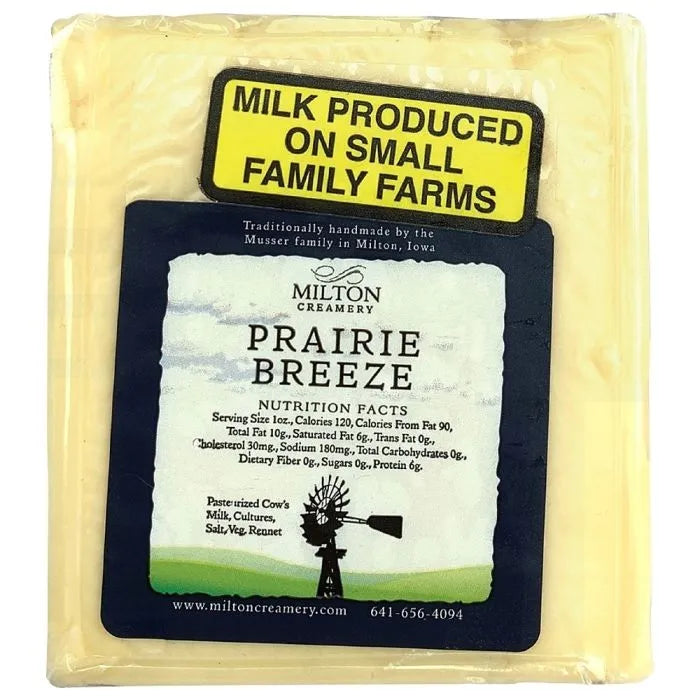 Milton Creamery Prairie Breeze Cheddar Pre Cuts 6 oz